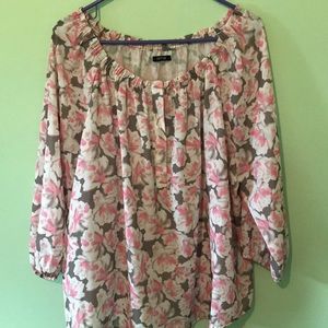 Floral 3/4 Sleeve Blouse